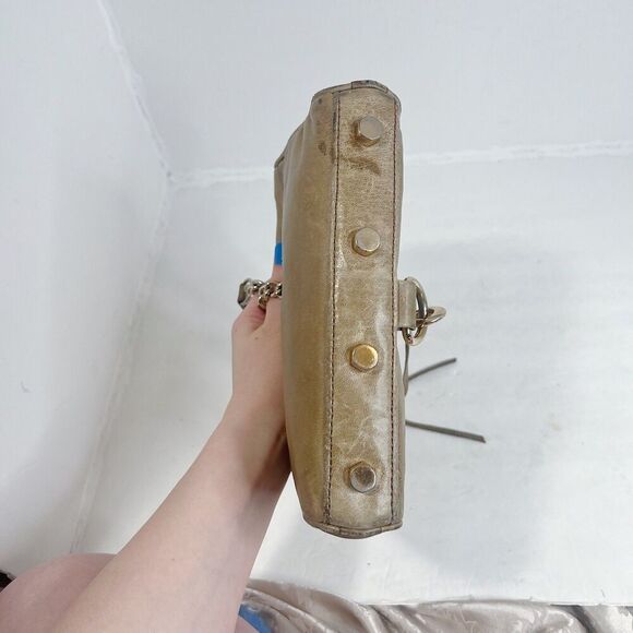 Rebecca Minkoff M.A.C. Taupe Leather Crossbody Bag Purse - Picture 6 of 12